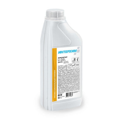 Konzentrat U - Gel ЦИТРУС, концентрированный высокопенный гель с нейтральным уровнем pH для регулярной очистки всех типов моющихся водостойких поверхностей и оборудования, Интерхим